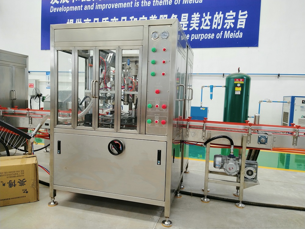 High Speed 120 cans min Double Index Aerosol Filling Machine